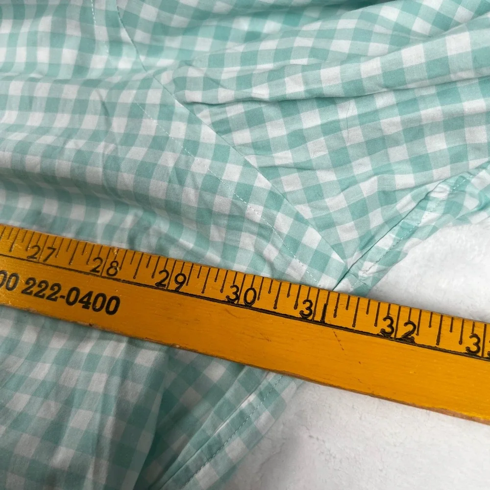 Polo Ralph Lauren Mens 2LT Green Gingham Check Stretch Cotton Button Down Shirt